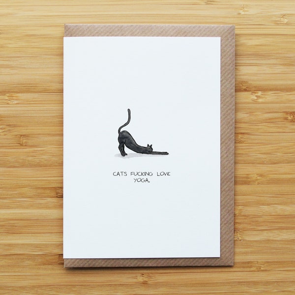 Cat yoga Card