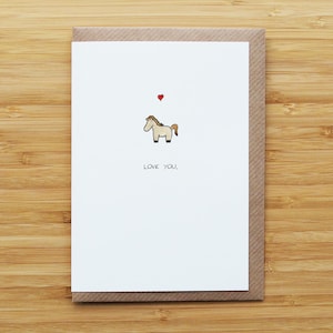 Liefde kleine paardenkaart