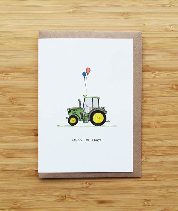 Tractor Birthday Card or Print - Etsy UK