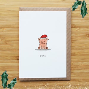 Cartão de Natal do Porco Sentado