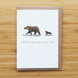 Carte maman/maman ours et son petit