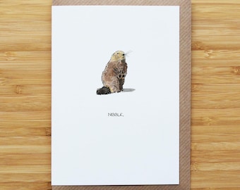 Marmot Card - Alpine - Cute - Recycled Card