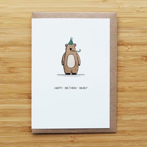 Carte d'anniversaire ours