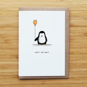 Pinguin Geburtstagskarte
