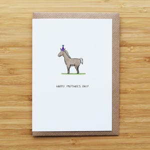 Horse Party Hat - Mother's Day Card