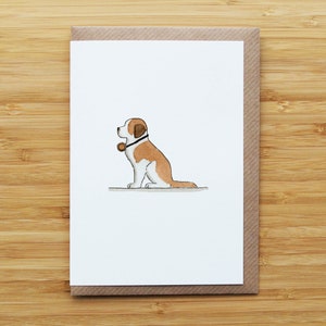 St. Bernard Dog Card Card (Blank)