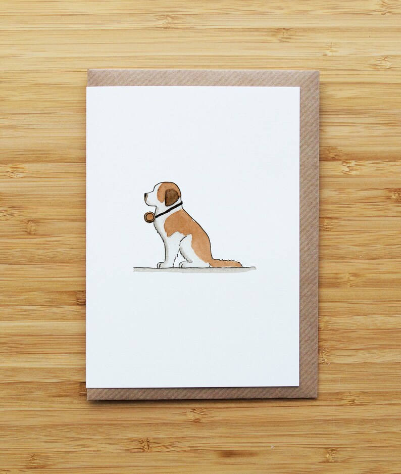 St. Bernard Dog Card Card (Blank)