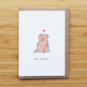 Love pig card