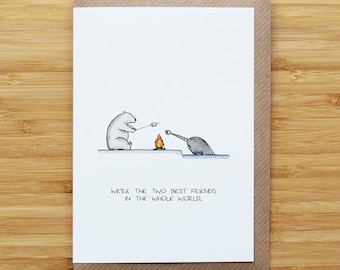 Narwhal and Polar Bear Card