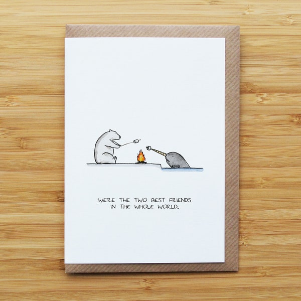 Narwhal and Polar Bear Card