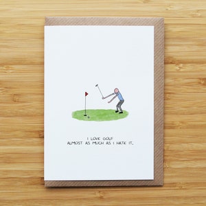 Tarjeta de amor al golf