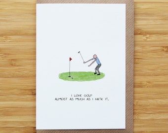 Tarjeta de amor de golf