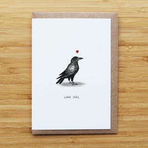 Love Krähe Karte