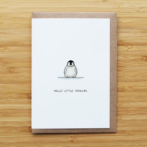 Tarjeta de bebé pingüino