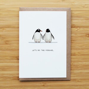 Tarjeta de amor de pingüino