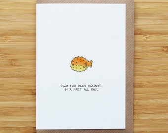 Puffer Fish Fart Card