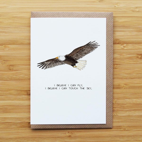 Bald Eagle Card - Funny - Recycled Card