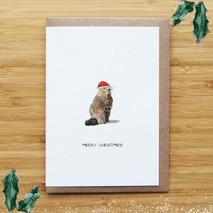 Weihnachtskarte Murmeltier