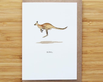 Kangaroo Card - Australian - Recycled Card