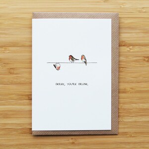 Carte de Noël Drunk Robin