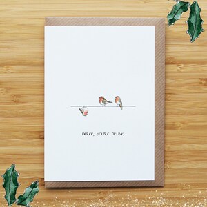 Carte de Noël Drunk Robin