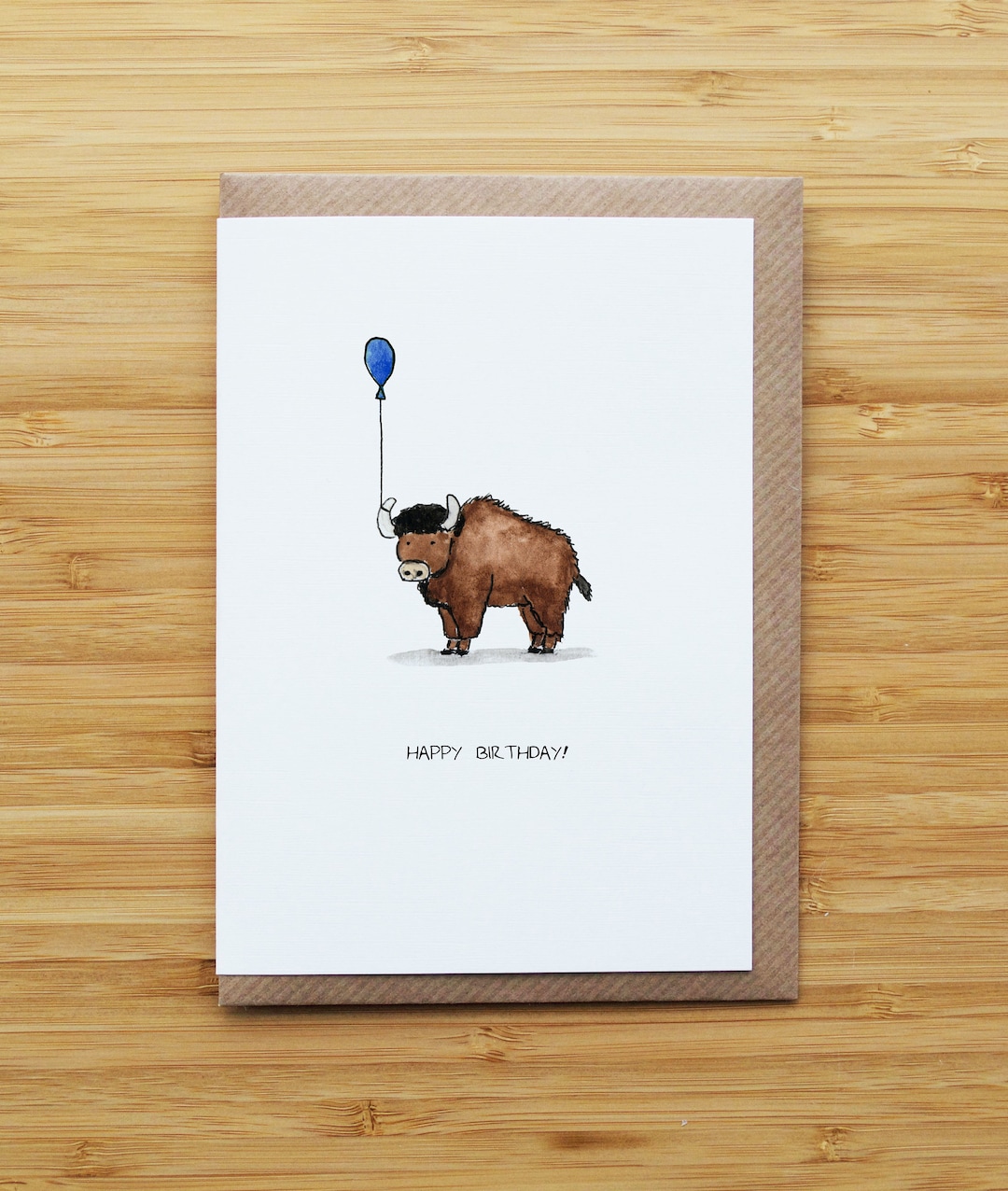 Bison Birthday Card - Etsy