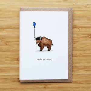 Carte d'anniversaire bison