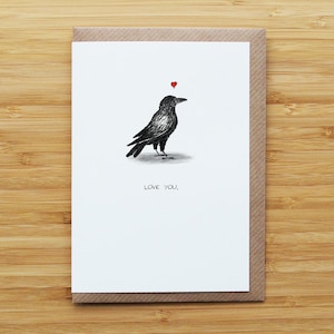 Love crow card