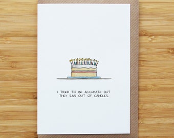 Too Many Candles Cake Card