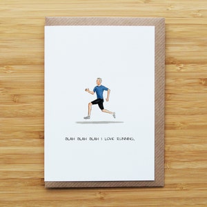 I Love Running Man Card Card