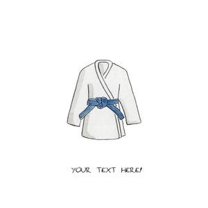 Karate, Taekwondo, Judo or MMA Belt card (Multiple Colours Available!) and Custom Text image 4