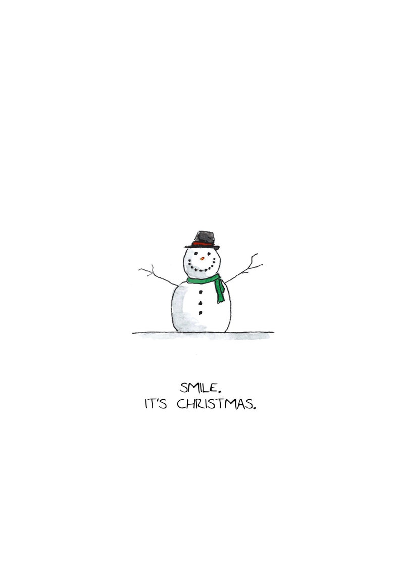 Smiley Snowman Christmas Card image 3