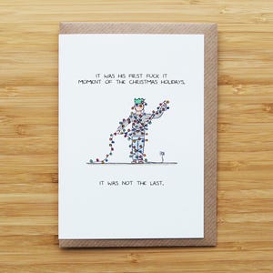 Christmas Lights Weihnachtskarte - Lustig - Recycled Karte