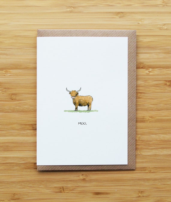 Moo Card or Print Etsy