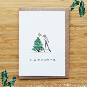 Baum Engel Weihnachtskarte