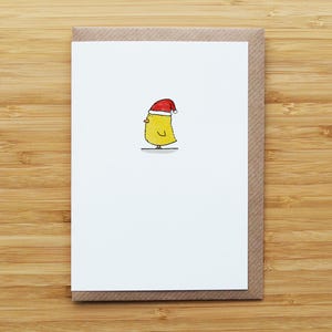 Gelbe Vogel-Weihnachtskarte