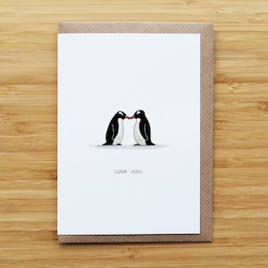 Penguin Kiss Card
