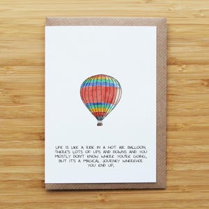 Hot Air Balloon Wisdom Card