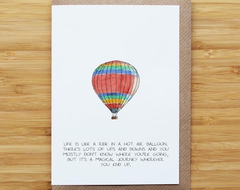 Hot Air Balloon Wisdom Card