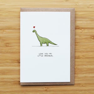Carte amour dinosaure