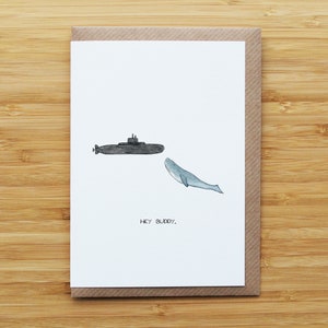 Whale and Submarine Card Card