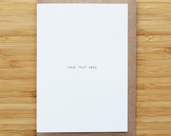Simple Words - Custom/Personalised Card