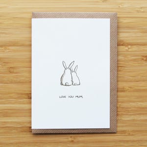 Carte lapin maman/maman