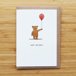 Teddybär und Ballon Karte