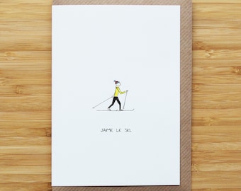 Ski Love Card or Print