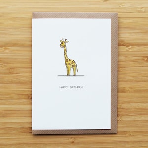 Giraffe Geburtstagskarte