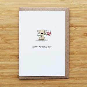 Dog and Flowers - Mother's Day Card
