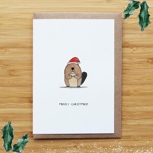 Beaver christmas card