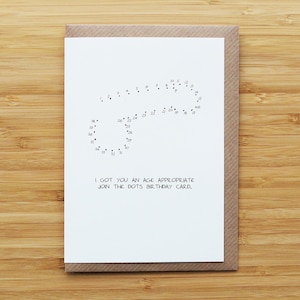 Carte d'anniversaire Willy Join the Dots - drôle - carte recyclée