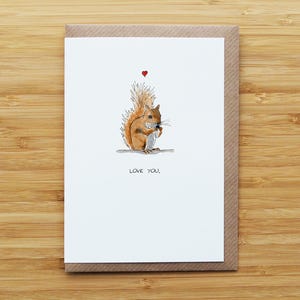 Carte amour écureuil